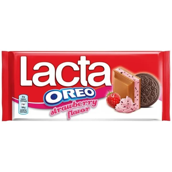 LACTA Oreo Σοκολάτα με Φράουλα 105gr