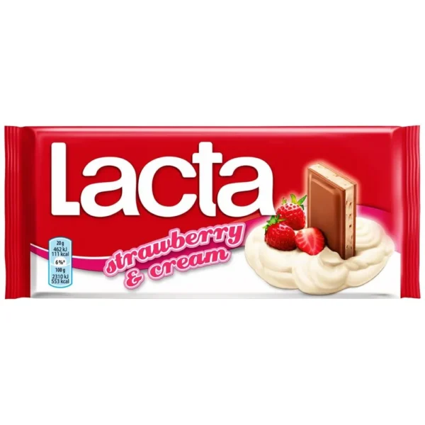 LACTA Σοκολάτα Strawberry & Cream 100gr