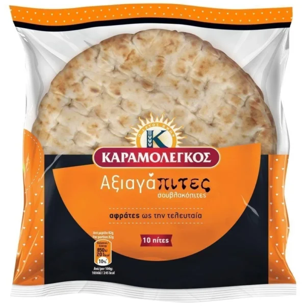 ΚΑΡΑΜΟΛΕΓΚΟΣ Πίτες Αξιαγάπιτες Μεγάλες 10τεμ 820gr
