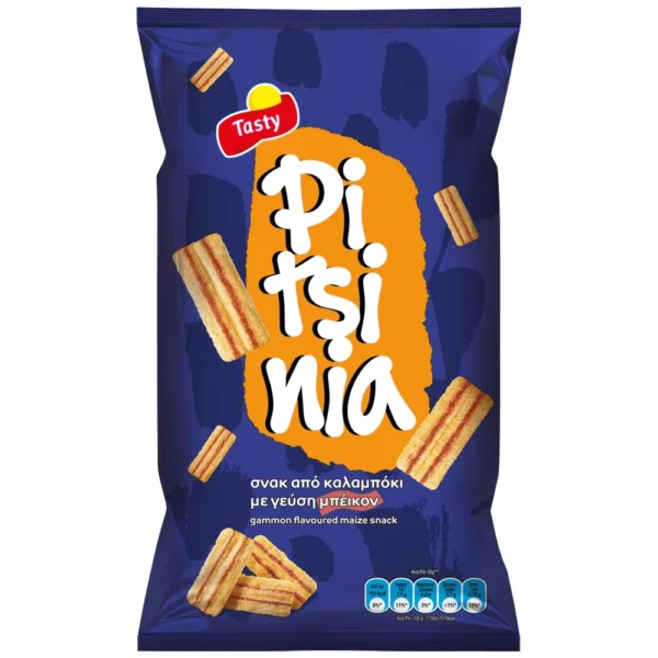 Tasty Snacks Πιτσίνια Σνακ Καλαμποκιού & Μπέικον 110γρ