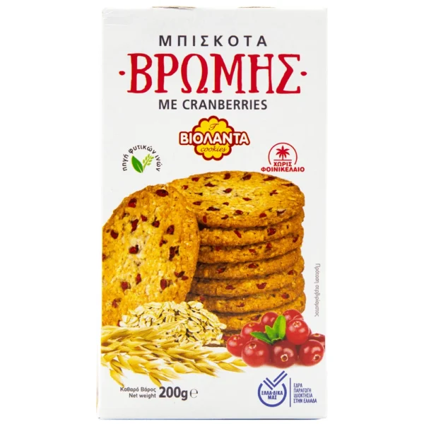 ΒΙΟΛΑΝΤΑ Μπισκότα Βρώμης με Κράνμπερι 200gr