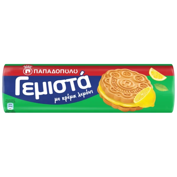 ΠΑΠΑΔΟΠΟΥΛΟΥ Φρουτογεμιστά Μπισκότα με Κρέμα Λεμόνι 200gr