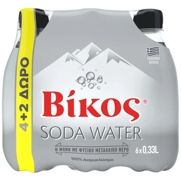 Βίκος Σόδα Μπουκάλι 330ml 4+2 Δώρο