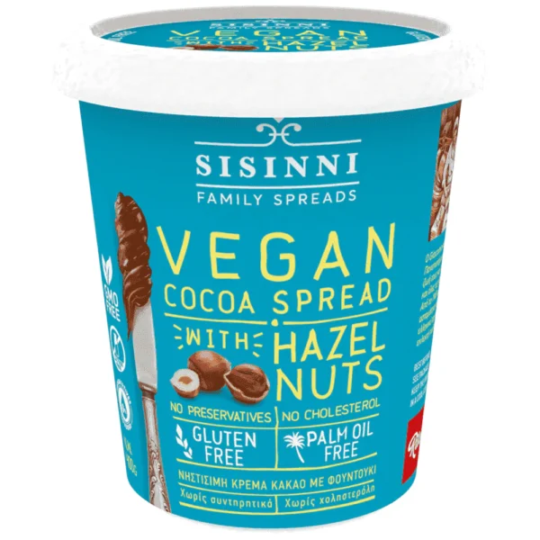 Sisinni Κρέμα Κακάο Vegan Με Φουντούκι Χωρίς Γλουτένη 400gr