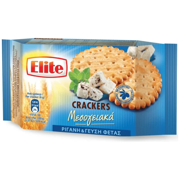 Elite Crackers Μεσογειακά Ρίγανη & Γεύση Φέτας 105γρ