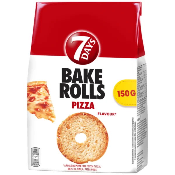 7DAYS Bake Rolls Παξιμαδάκια Pizza 150gr