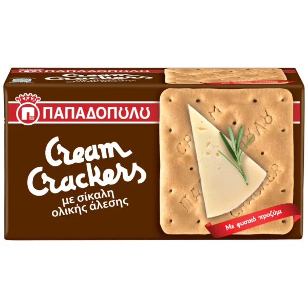 ΠΑΠΑΔΟΠΟΥΛΟΥ Cream Crackes με Σίκαλη Ολικής Άλεσης 175gr