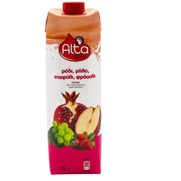 ALTA Χυμός Ρόδι Μήλο Σταφύλι Φράουλα 1lt