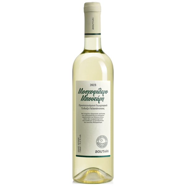 ΜΠΟΥΤΑΡΗ Μοσχοφίλερο Λευκός Ξηρός Οίνος 750ml