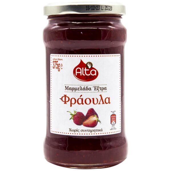 ALTA Μαρμελάδα Φράουλα Γυάλινο Βάζο 375gr