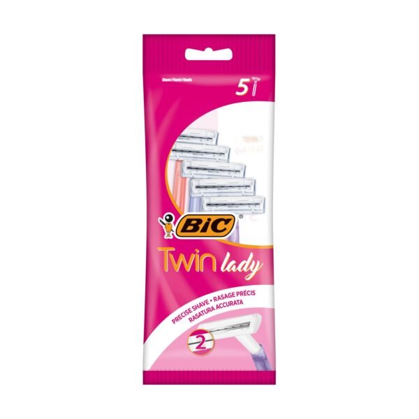 BIC Ξυραφάκια Μιας Χρήσης Twin Lαdy 2 Λεπίδες 5τεμ
