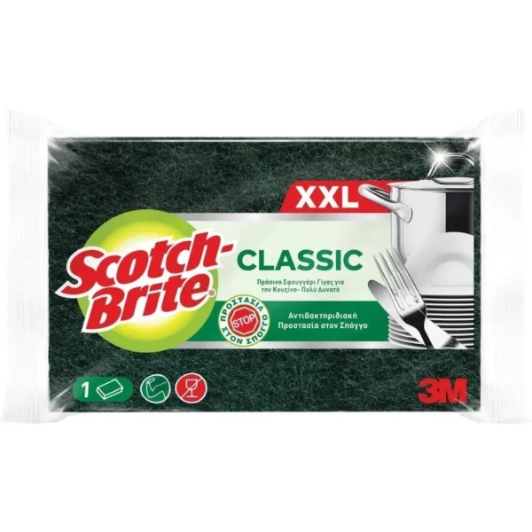 Scotch-Brite Σφουγγαράκι Κουζίνας Πράσινο Γίγας Αντιβακτηριδ