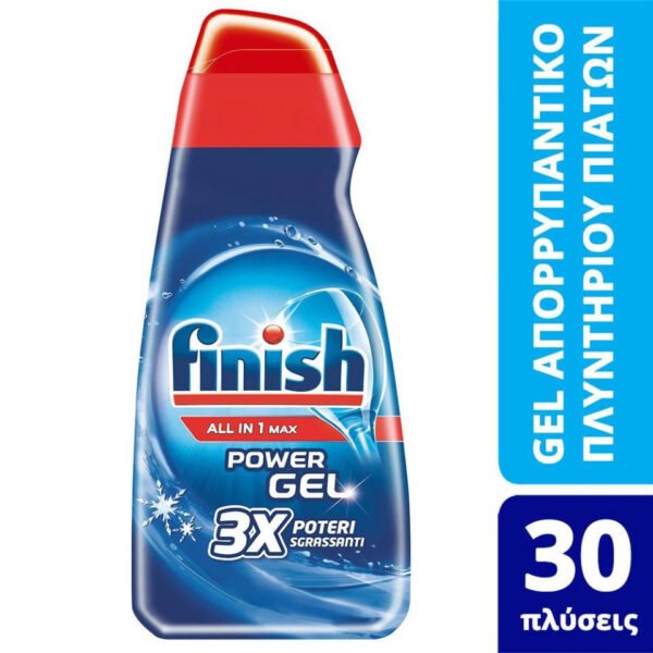 FINISH All In1Max Απ/κό Πλ/ου Πιάτων Τζελ 30μεζ 600ml