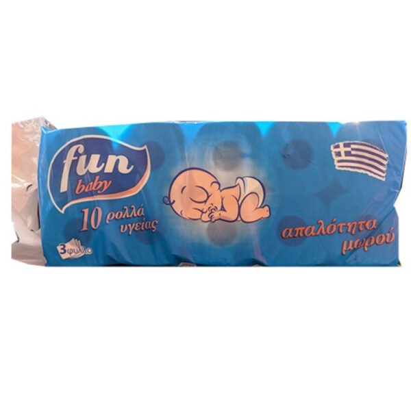 FUN BABY Χαρτί Υγείας 10 Ρολά 3 Φύλλων 80γρ