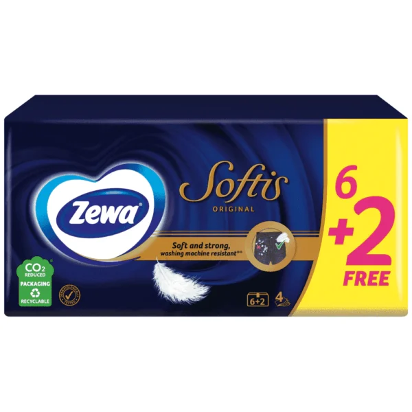 ZEWA Softis Χαρτομάντηλα 6+2 Δώρο
