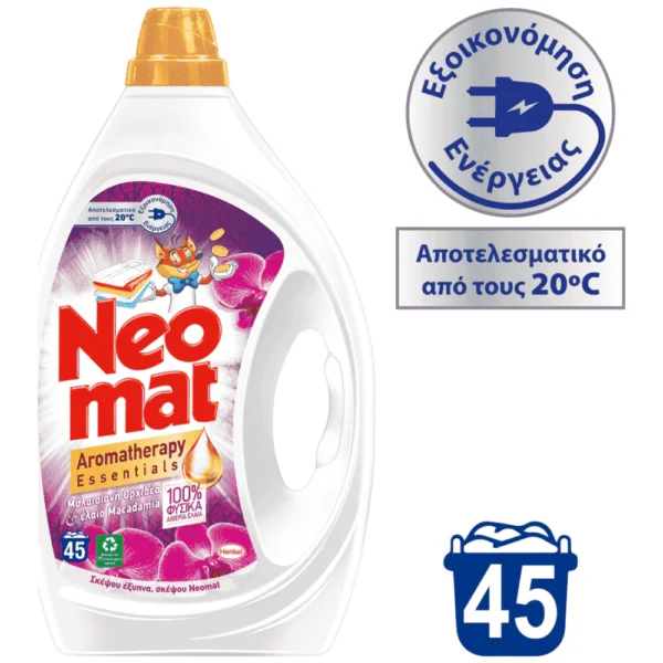 Neomat Απορρυπαντικό Πλυντηρίου Gel Μαλαισιανή Ορχιδέα 45μεζ