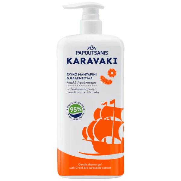 PAPOUTSANIS Karavaki Αφρόλουτρο Μανταρίνι & Καλέντουλα 750ml