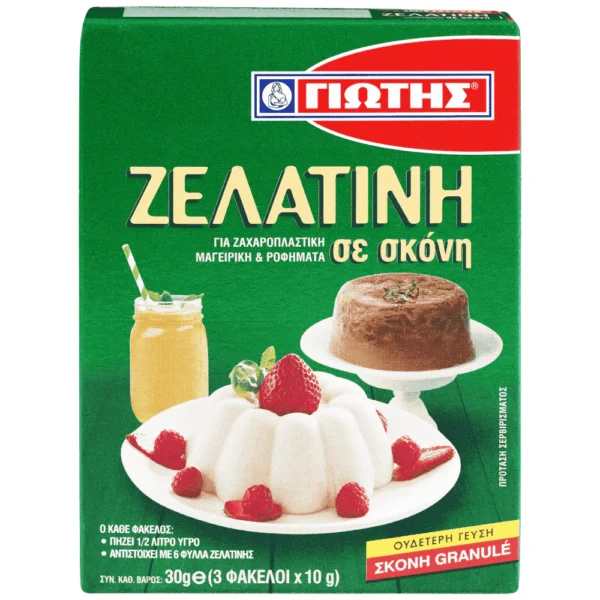 ΓΙΩΤΗΣ Ζελατίνη σε σκόνη Χωρίς γλουτένη 3Χ10gr