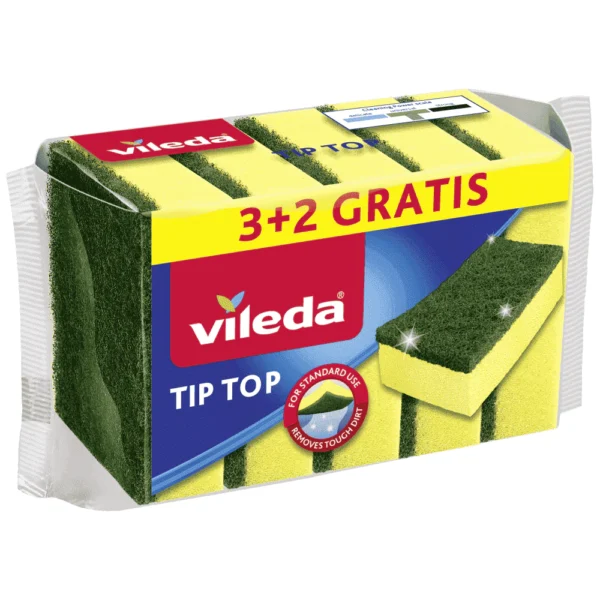 Vileda Σφουγγαράκι Tip Top 3+2 Δώρο