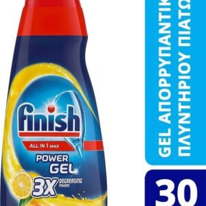 FINISH All In1Max Απ/κό Πλ/ου Πιάτων Τζελ Λεμόνι 30μεζ 600ml