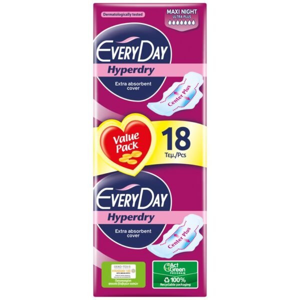 Every Day Hyperdry Σερβιέτες UltraPlusMaxiNight 18τεμ