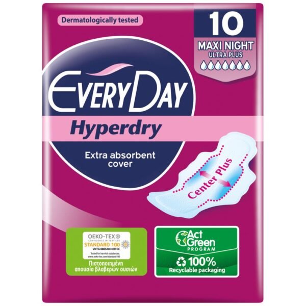 Every Day Hyperdry Σερβιέτες UltraPlusMaxiNight 10τεμ
