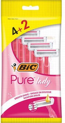 BIC Pure Lady Γυναικεία Ξυραφάκια (3 λεπίδες) 6 τεμάχια
